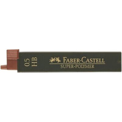 Faber-Castell, Mine per matite, Super-Polimero (12 pz., 0.50 mm, HB) Faber-Castell, Mine per matite, Super-Polimero (12 pz., 0.50 mm, HB)
