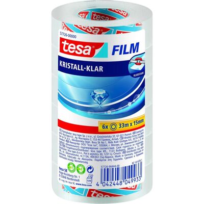 tesa, Nastro adesivo, Nastro adesivo tesafilm 6x KRISTALL-KLAR (15 mm) tesa, Nastro adesivo, Nastro adesivo tesafilm 6x KRISTALL-KLAR (15 mm)