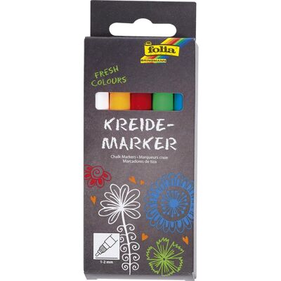Set di Marcatori Gesso Folia - 1-2mm Colori Vari - 5 pezzi Set di Marcatori Gesso Folia - 1-2mm Colori Vari - 5 pezzi