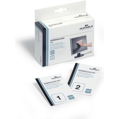 Durable, Pulizia PC + periferiche, Screenclean Duo (20x) Durable, Pulizia PC + periferiche, Screenclean Duo (20x)