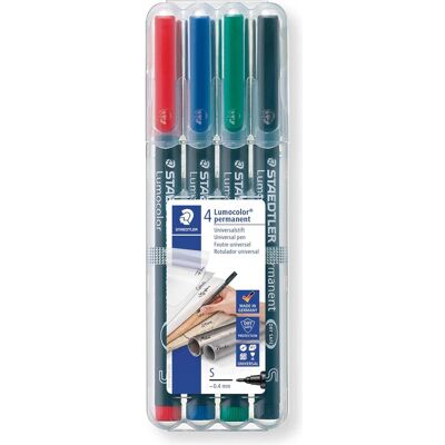 Staedtler Evidenziatori, Lumocolor permanente (4x) Staedtler Evidenziatori, Lumocolor permanente (4x)
