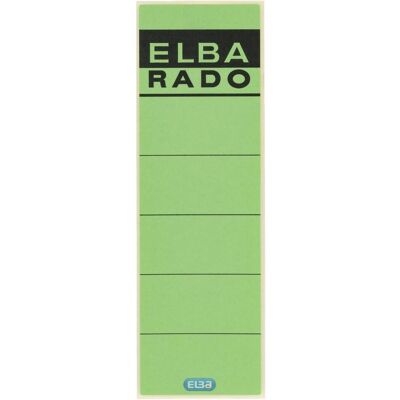 Etichetta dorsale Elba Verde per raccoglitori a leva - 190 x 59 mm - Confezione da 10 Etichetta dorsale Elba Verde per raccoglitori a leva - 190 x 59 mm - Confezione da 10