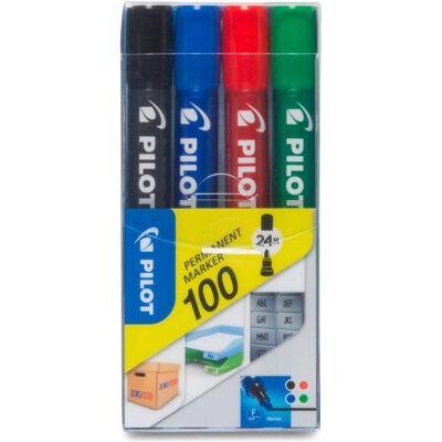 Pilot, Evidenziatori, Marcatore permanente 100 (4x) Pilot, Evidenziatori, Marcatore permanente 100 (4x)