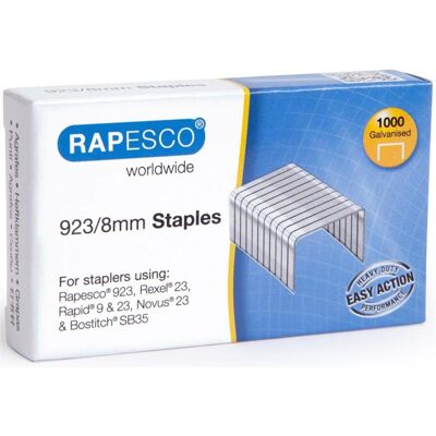 Rapesco Graffette, 923/8mm punti metallici (1000x) Rapesco Graffette, 923/8mm punti metallici (1000x)