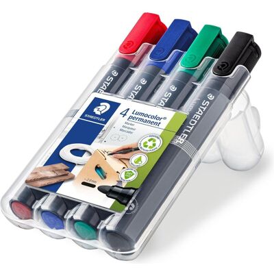 Staedtler Evidenziatori, 352 Marcatore Lumocolor perm. 4pz. (4x) Staedtler Evidenziatori, 352 Marcatore Lumocolor perm. 4pz. (4x)