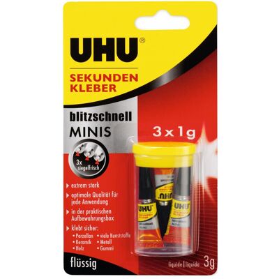 UHU, Colla, Mini veloci da fulmine (1 g) UHU, Colla, Mini veloci da fulmine (1 g)