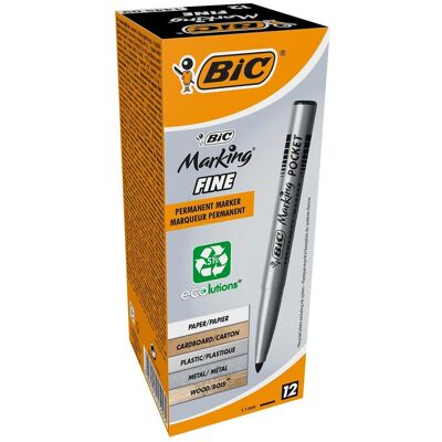 Bic, Evidenziatori, Marcatore permanente ecolutions 8209022 nero (12x) Bic, Evidenziatori, Marcatore permanente ecolutions 8209022 nero (12x)