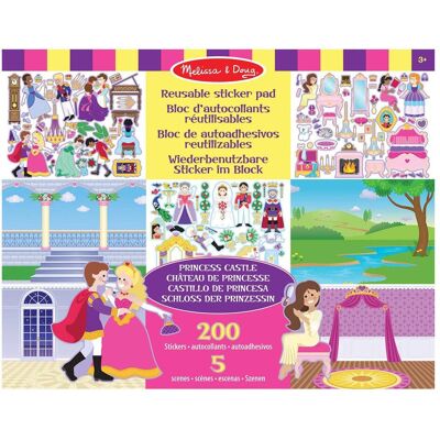 Blocca adesivi riutilizzabile Melissa & Doug - Castello della Principessa Blocca adesivi riutilizzabile Melissa & Doug - Castello della Principessa
