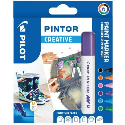 Pilot, Evidenziatori, Pintor Medium Set à 6 Creative (6x) Pilot, Evidenziatori, Pintor Medium Set à 6 Creative (6x)