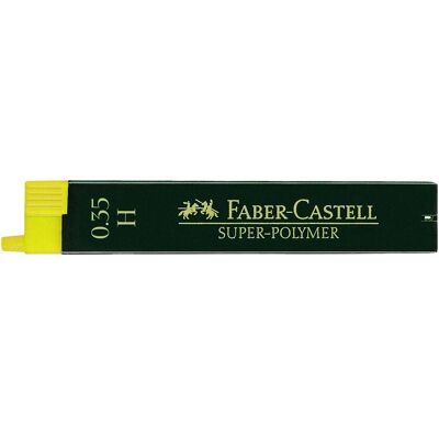 Faber-Castell, Mine per matite, Super-polimero (12 pz., 0.35 mm, H) Faber-Castell, Mine per matite, Super-polimero (12 pz., 0.35 mm, H)