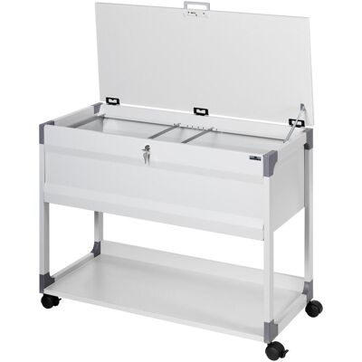 Durable, Cassettiera ufficio, Carrello per cartelle sospese con coperchio (87.50 x 43.20 x 73.60 cm) Durable, Cassettiera ufficio, Carrello per cartelle sospese con coperchio (87.50 x 43.20 x 73.60 cm)