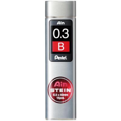 Pentel, Mine per matite, Ain Pietra (15 pz., 0.30 mm, B) Pentel, Mine per matite, Ain Pietra (15 pz., 0.30 mm, B)