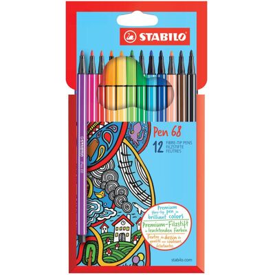 Penna STABILO Pen 68 - Set da 12 colori Penna STABILO Pen 68 - Set da 12 colori