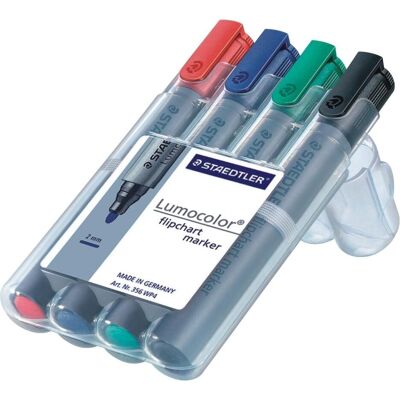 Staedtler Evidenziatori, Marcatore per lavagna a fogli mobili Lumocolor 4pcs Box (4x) Staedtler Evidenziatori, Marcatore per lavagna a fogli mobili Lumocolor 4pcs Box (4x)