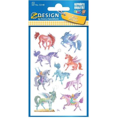 Z-Design - Sticker - 76x120 mm - motivo unicorno - Sticker Z-Design - Sticker - 76x120 mm - motivo unicorno - Sticker