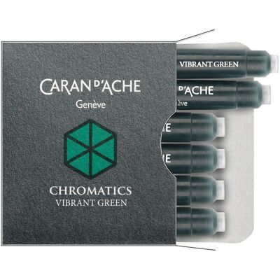 Cartucce Verde Vibrante Caran D'Ache - Cartucce per Penna Stilografica Cartucce Verde Vibrante Caran D'Ache - Cartucce per Penna Stilografica