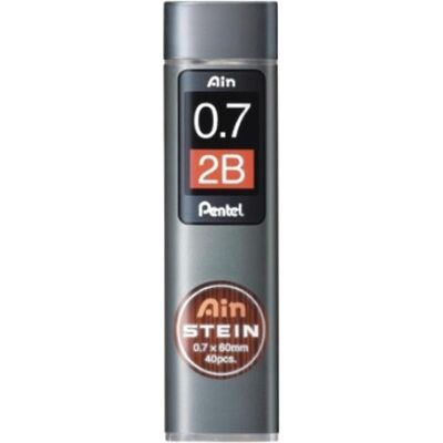 Pentel, Mine per matite, Matita conduce AinStein (40 pz., 0.70 mm, 2B) Pentel, Mine per matite, Matita conduce AinStein (40 pz., 0.70 mm, 2B)
