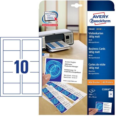 Avery Carta, Classico (A4, 185 g/m²) Avery Carta, Classico (A4, 185 g/m²)