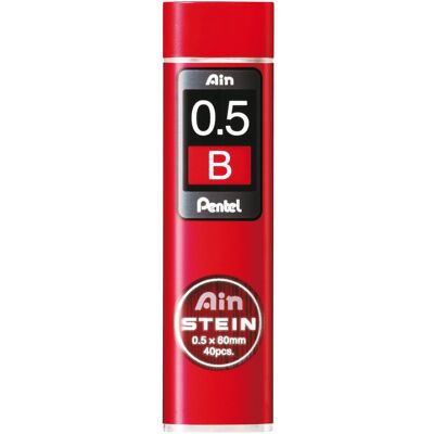 Pentel, Mine per matite, Matita meccanica porta Ain Stone 0.5mm (40 pz., 0.50 mm, B) Pentel, Mine per matite, Matita meccanica porta Ain Stone 0.5mm (40 pz., 0.50 mm, B)
