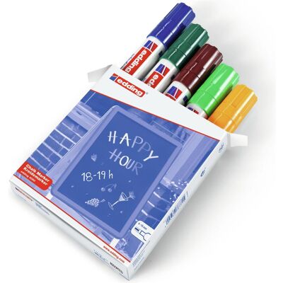 Edding, Evidenziatori, Pennarello a gesso 4090 (5x) Edding, Evidenziatori, Pennarello a gesso 4090 (5x)