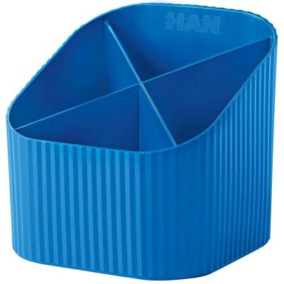 Han, Accessori per scrivania, Portamatite Re-X-LOOP, blu 4 scomparti, 100% eco-plastica riciclata Han, Accessori per scrivania, Portamatite Re-X-LOOP, blu 4 scomparti, 100% eco-plastica riciclata