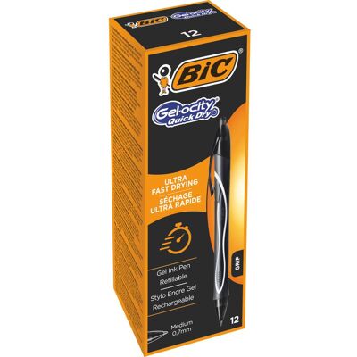 Bic, Penne, Penne gel Gel-ocity Quick Dry 0,7 mm Nero, 12 pezzi (12x) Bic, Penne, Penne gel Gel-ocity Quick Dry 0,7 mm Nero, 12 pezzi (12x)