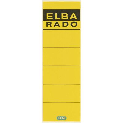 Etichetta per schiena Elba - Giallo Autoadesivo 190x59mm - Confezione da 10 Etichetta per schiena Elba - Giallo Autoadesivo 190x59mm - Confezione da 10