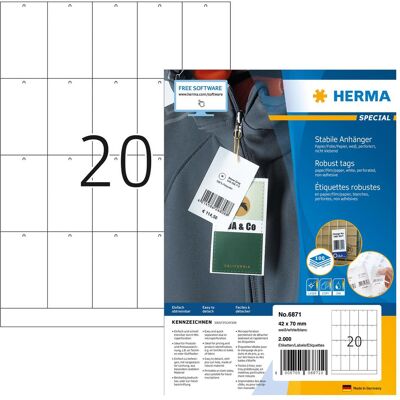HERMA, Etichette, Etichette di fissaggio A4 HERMA, Etichette, Etichette di fissaggio A4