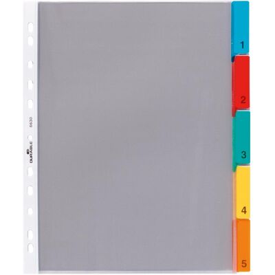 Durable, Accessori per classificatore, Registrazione maniche PP Durable, Accessori per classificatore, Registrazione maniche PP