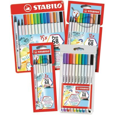Penna a feltro STABILO Pen 68 - 10 pz - Multicolore Penna a feltro STABILO Pen 68 - 10 pz - Multicolore