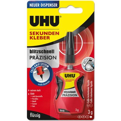 UHU, Colla, Supercolla (3 g, 3.10 ml) UHU, Colla, Supercolla (3 g, 3.10 ml)