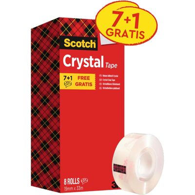 Scotch, Nastro adesivo, Nastro adesivo di cristallo in confezione risparmio (19 mm) Scotch, Nastro adesivo, Nastro adesivo di cristallo in confezione risparmio (19 mm)