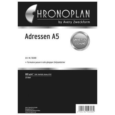 Chronoplan, Agenda, Scheda indirizzi (A5) Chronoplan, Agenda, Scheda indirizzi (A5)