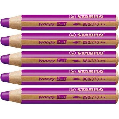 STABILO Woody 3 in 1 Viola - Matite colorate STABILO Woody 3 in 1 Viola - Matite colorate