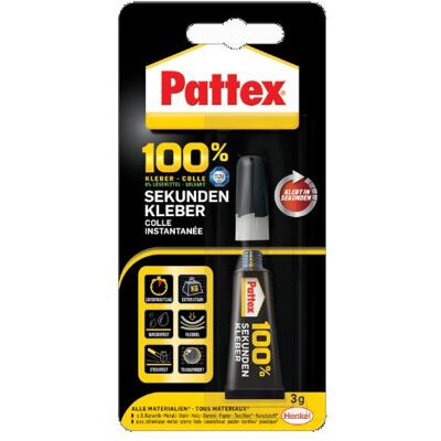 Pattex, Colla, Supercolla 100% (3 g) Pattex, Colla, Supercolla 100% (3 g)