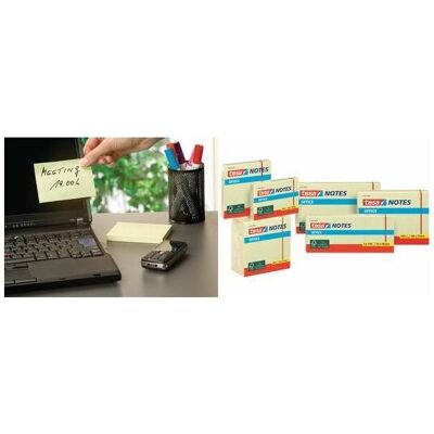 tesa, Post-it, Note adesive Office Notes, 50 x 75 mm, giallo 60 gsm, 100 fogli (75 x 50 mm) tesa, Post-it, Note adesive Office Notes, 50 x 75 mm, giallo 60 gsm, 100 fogli (75 x 50 mm)