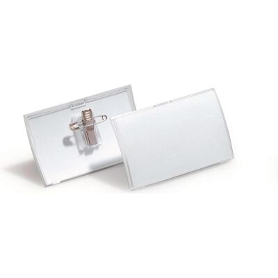 Durable, Pannello informativo, Targhetta per nome con clip di combinazione 54x90mm Durable, Pannello informativo, Targhetta per nome con clip di combinazione 54x90mm