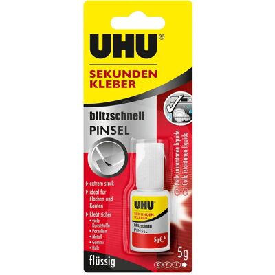 UHU, Colla, Supercolla fulminante con spazzola (5 g) UHU, Colla, Supercolla fulminante con spazzola (5 g)