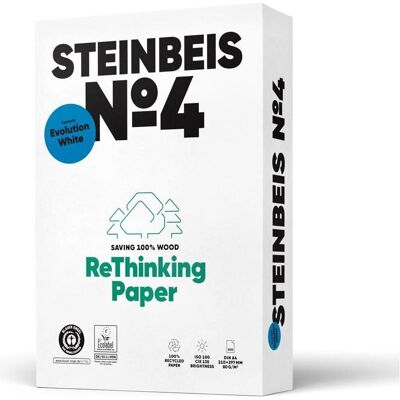 Carta A3 Bianca Steinbeis - Ecologica, 80g/m², 500 fogli Carta A3 Bianca Steinbeis - Ecologica, 80g/m², 500 fogli