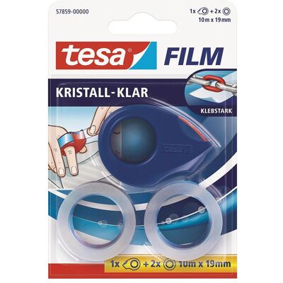 tesa, Distributore nastro adesivo, tesafilm mini dispenser incl. 2 rotoli tesafilm crystal-clear (Assortito) tesa, Distributore nastro adesivo, tesafilm mini dispenser incl. 2 rotoli tesafilm crystal-clear (Assortito)