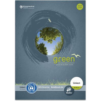 Ursus, Quaderno + Bloc notes, Blocco lettere verde (A4, Righe) Ursus, Quaderno + Bloc notes, Blocco lettere verde (A4, Righe)