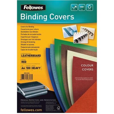 Fellowes Lenzuolo di copertura Delta con struttura in pelle, rosso, Accessori per Rilegatrice, Rosso Fellowes Lenzuolo di copertura Delta con struttura in pelle, rosso, Accessori per Rilegatrice, Rosso