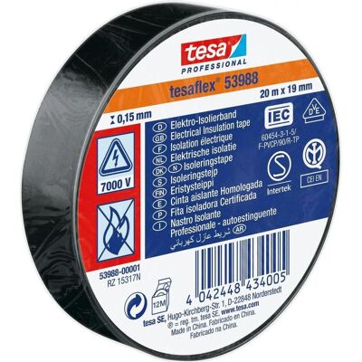 tesa, Nastro adesivo, tesaflex Isolierband IEC 20:19 schwarz (19 mm) tesa, Nastro adesivo, tesaflex Isolierband IEC 20:19 schwarz (19 mm)