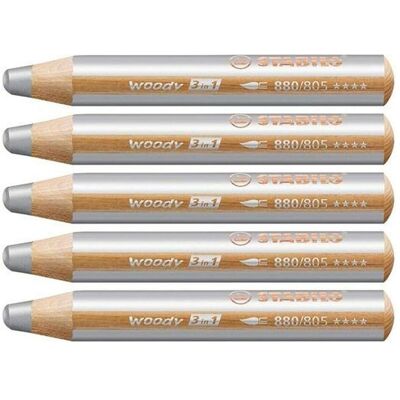 STABILO Woody 3 in 1 Argento - Matite colorate STABILO Woody 3 in 1 Argento - Matite colorate