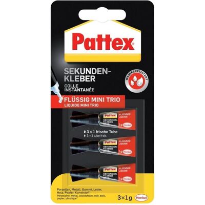 Pattex, Colla, Mini-Trio liquido (3 g) Pattex, Colla, Mini-Trio liquido (3 g)