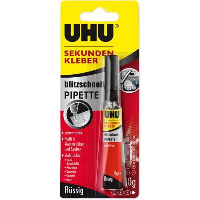 UHU, Colla, Pipetta di supercolla (10 g) UHU, Colla, Pipetta di supercolla (10 g)