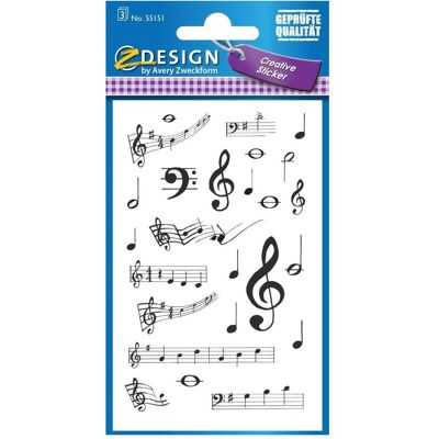 Z-Design Sticker 76x120mm Carta Note Musicali - Adesivo Z-Design Sticker 76x120mm Carta Note Musicali - Adesivo