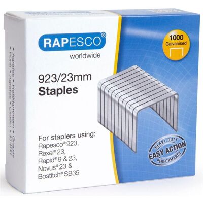 Rapesco Graffette, 923/23mm punti metallici (1000x) Rapesco Graffette, 923/23mm punti metallici (1000x)