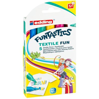 Edding, Evidenziatori, Marcatore tessile 17 Funtastics Set di 5 (5x) Edding, Evidenziatori, Marcatore tessile 17 Funtastics Set di 5 (5x)