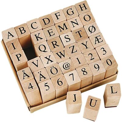 Creativ Company, Timbro, Set lettere/numeri 42 pezzi Creativ Company, Timbro, Set lettere/numeri 42 pezzi